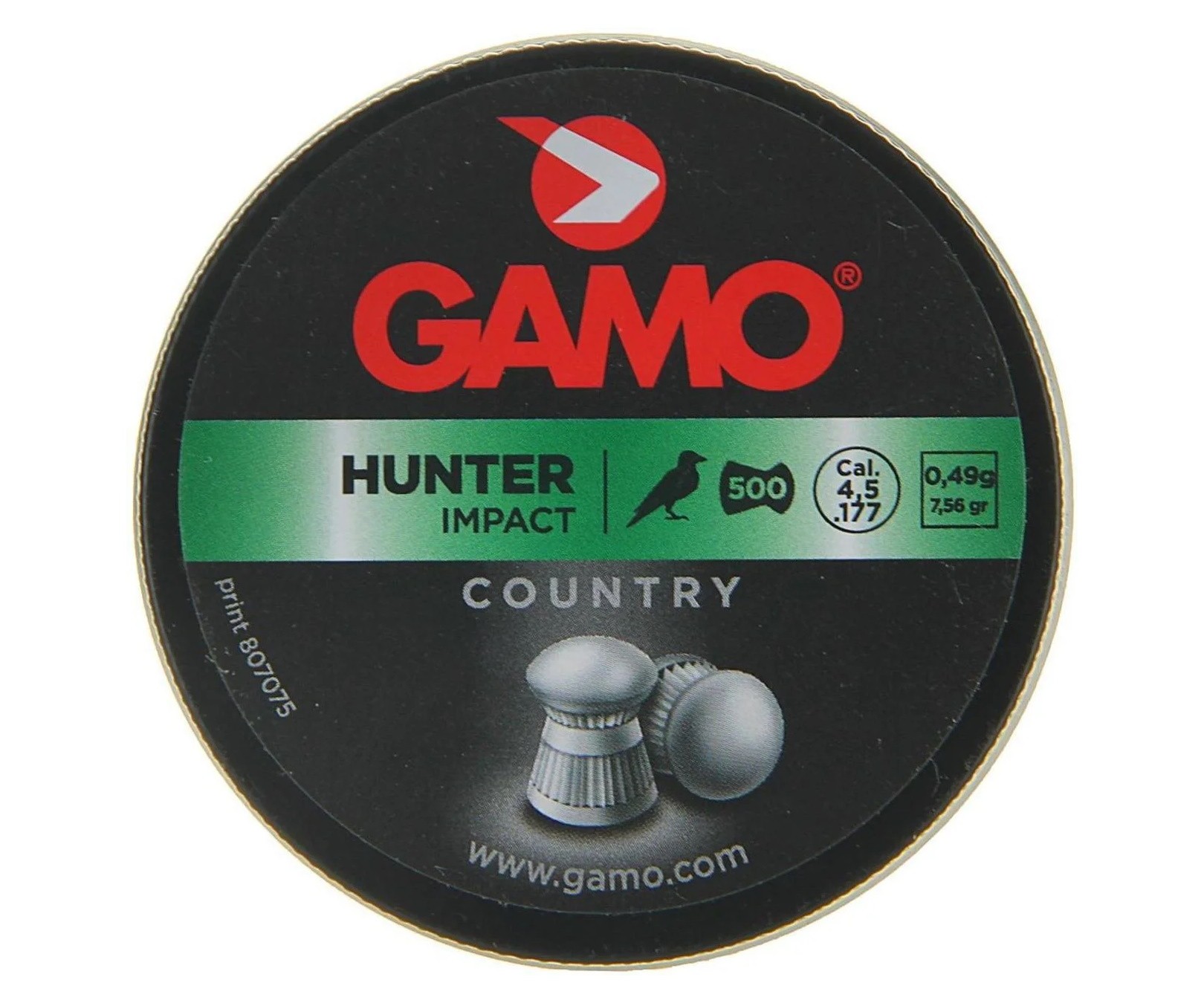 Пули Gamo Hunter 4,5 мм, 0,49 грамм, 500 штук