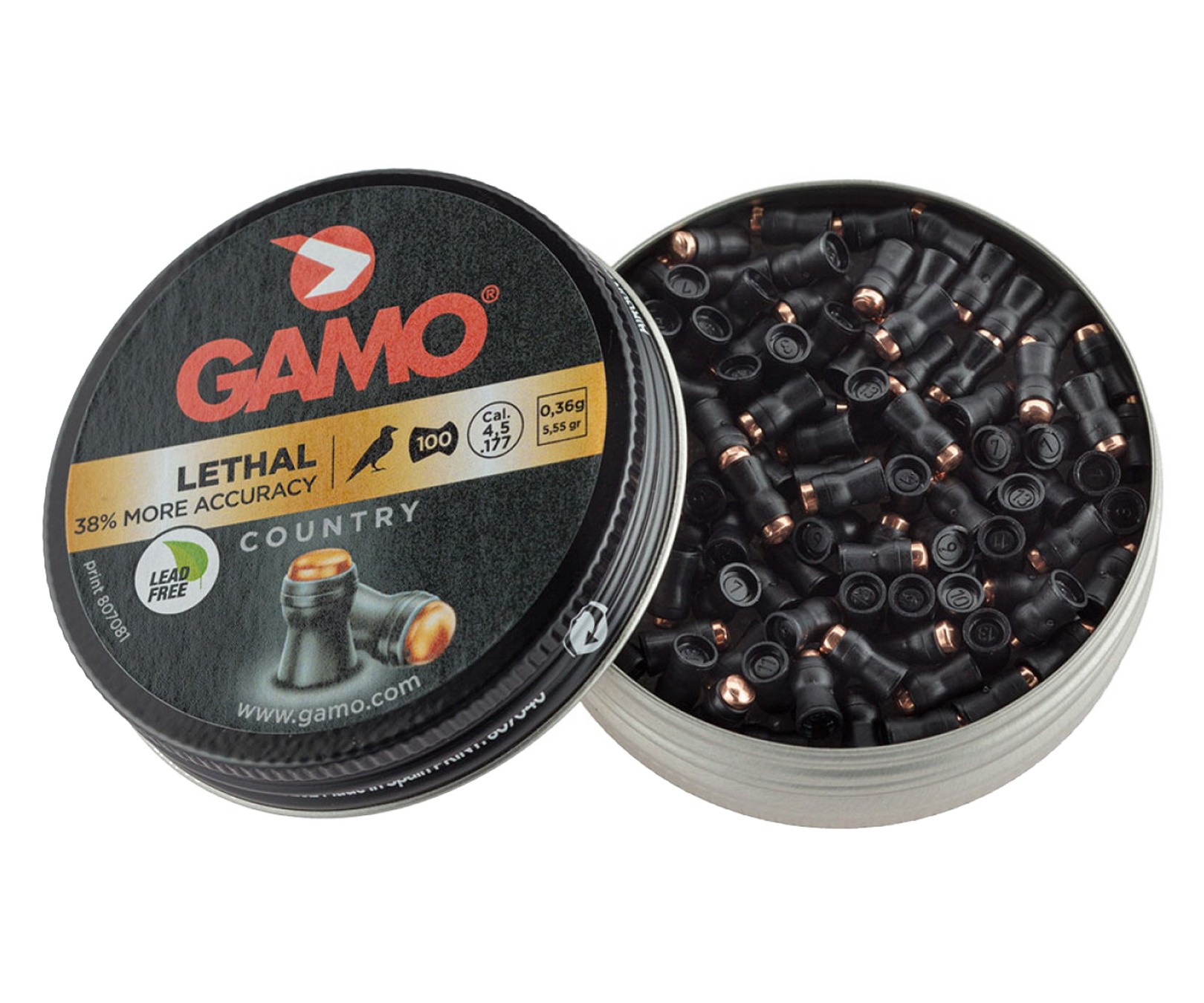 Пули Gamo Lethal 4,5 мм, 0,36 грамм, 100 штук, изображение 2