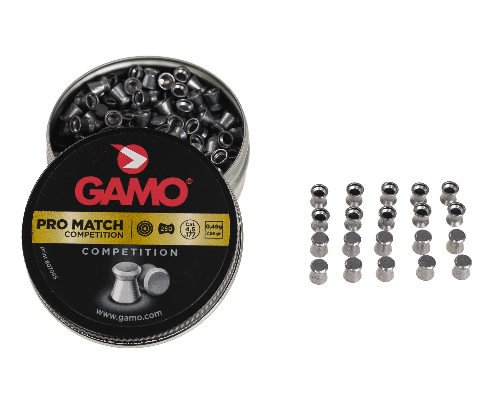 Пули Gamo Pro Match 4,5 мм, 0,49 грамм, 250 штук, изображение 2