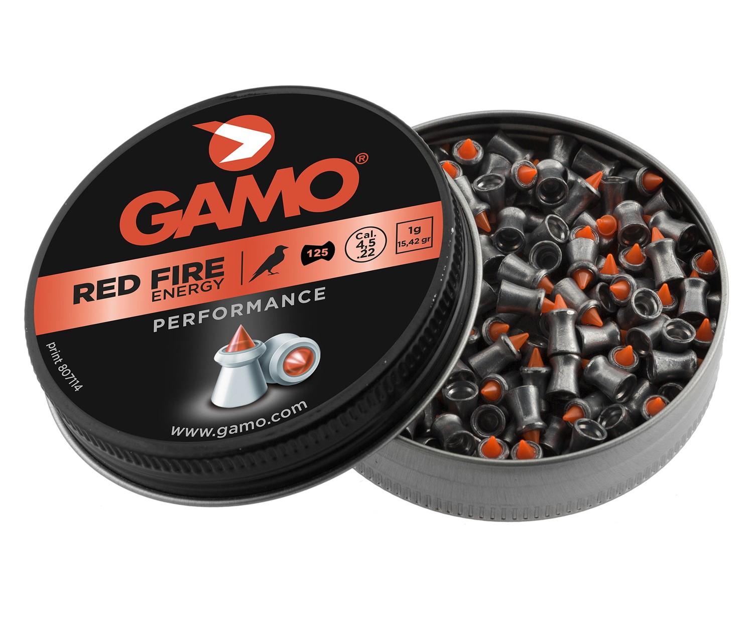 Пули Gamo Red Fire 4,5 мм, 0,51 грамм, 125 штук