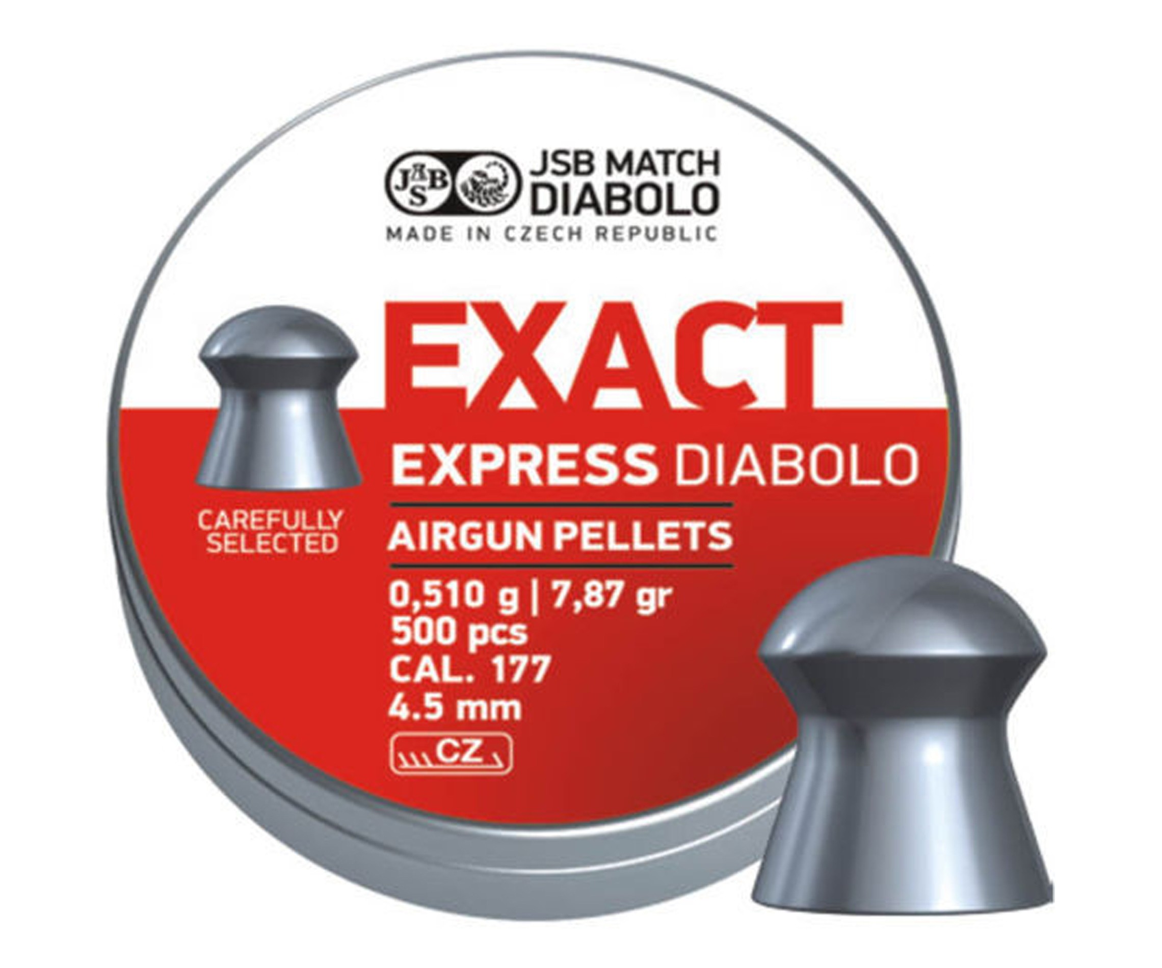 Пули JSB Exact Express Diabolo 4,5 мм, 0,51 грамм, 500 штук