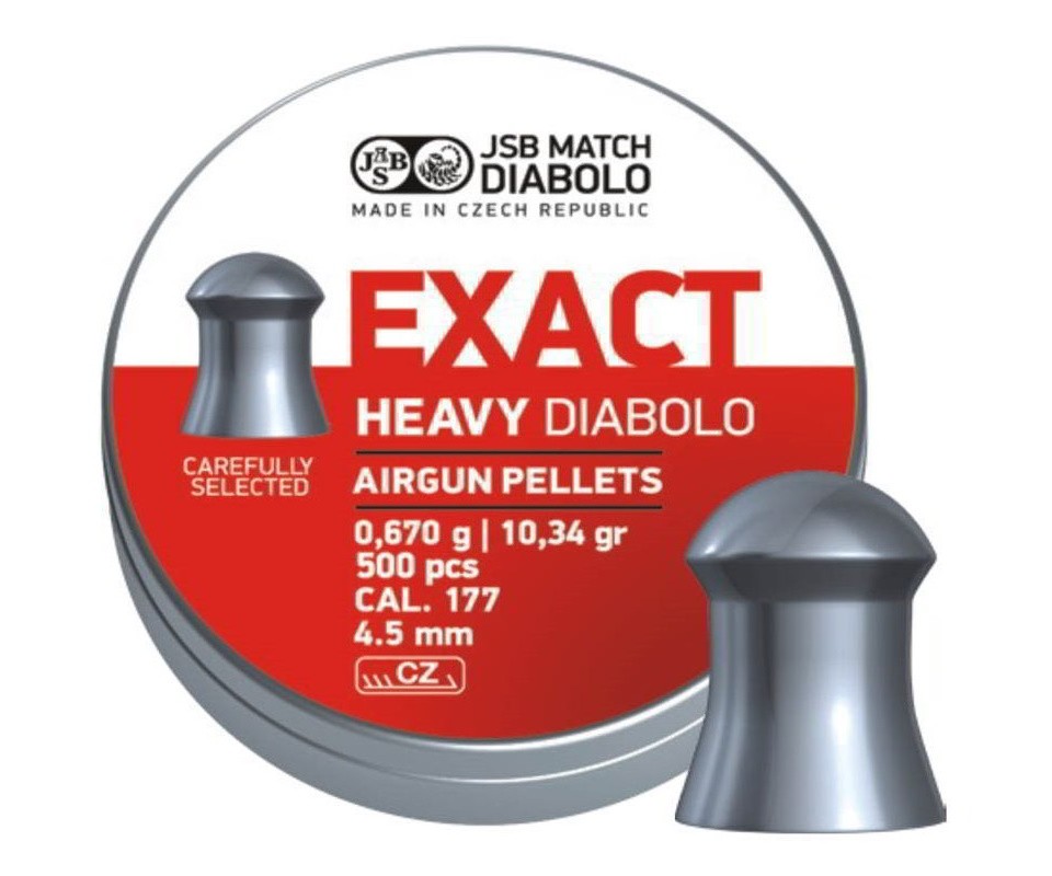 Пули JSB Exact Heavy Diabolo 4,5 мм, 0,67 грамм, 500 штук