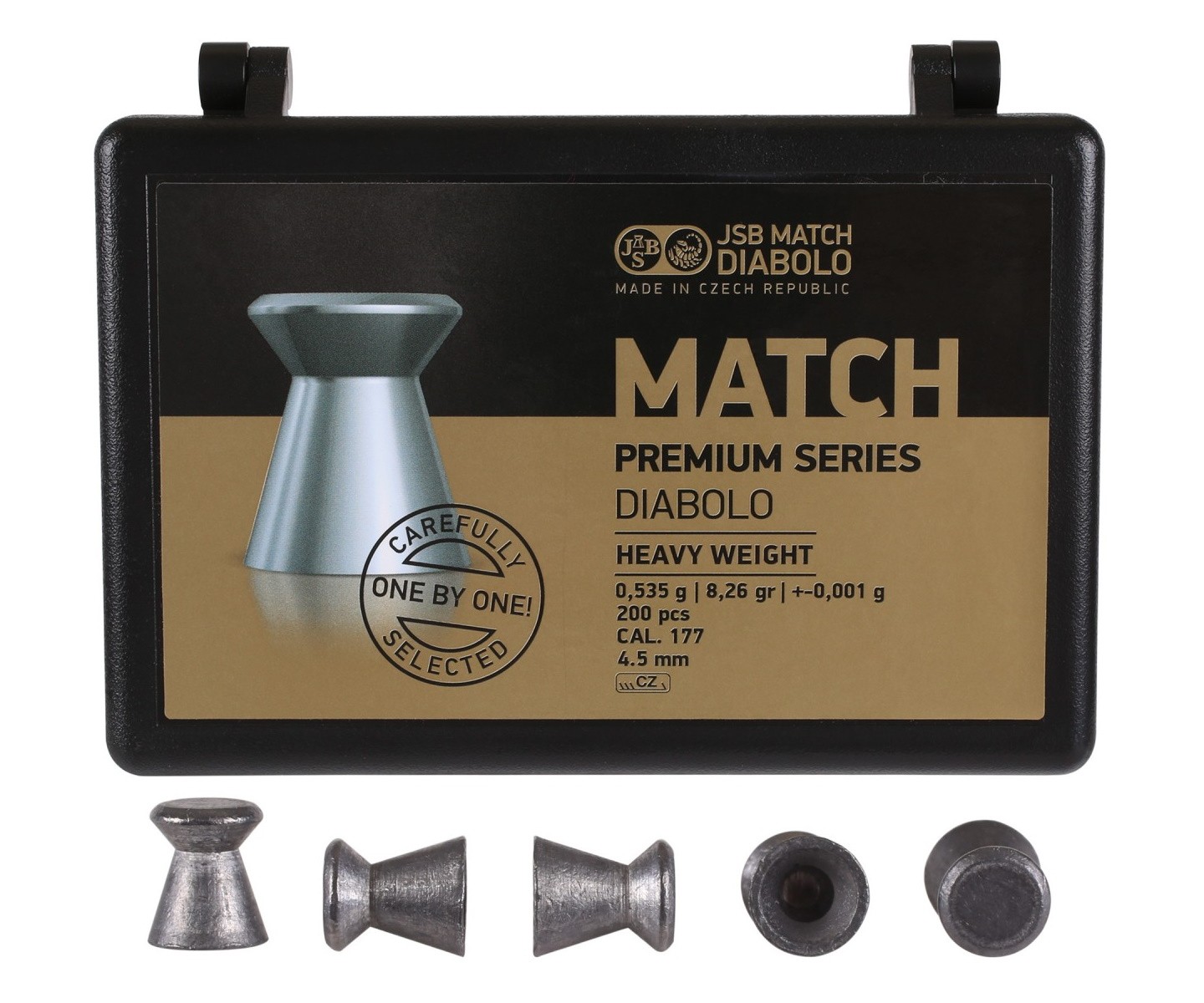Пули JSB Match Premium Heavy 4,5 мм, 0,535 грамм, 200 штук, изображение 2