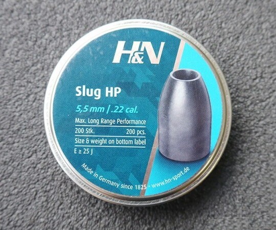 Пули полнотелые H&N Slug HP 5,5 (5,53) мм, 1,36 г (21 гран) 200 штук, изображение 3