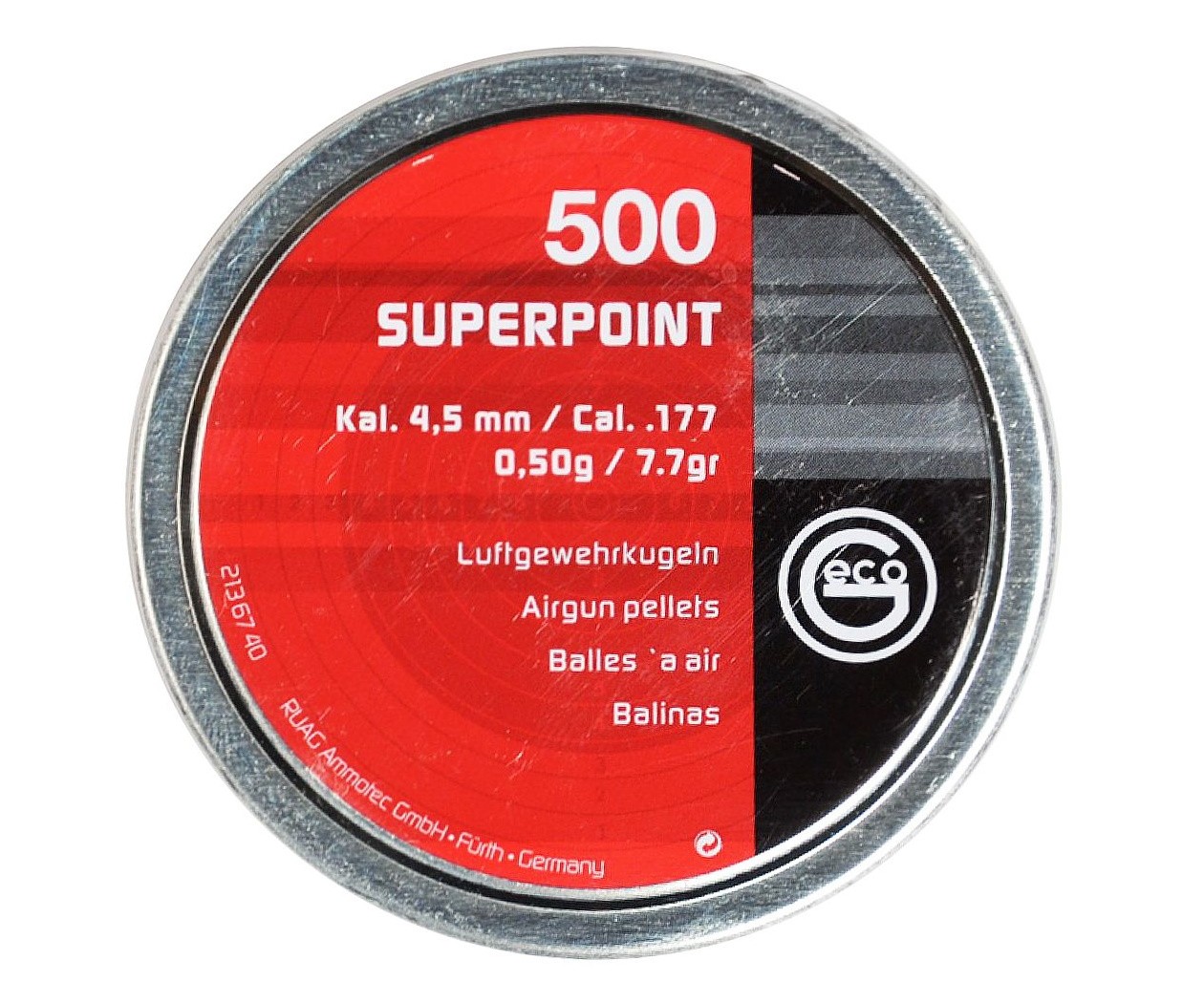 Пули RWS Geco SuperPoint 4,5 мм, 0,50 грамм, 500 штук
