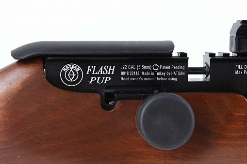 Пневматическая винтовка Hatsan Flashpup-W QE (дерево, PCP, модератор, 3 Дж) 5,5 мм, изображение 3