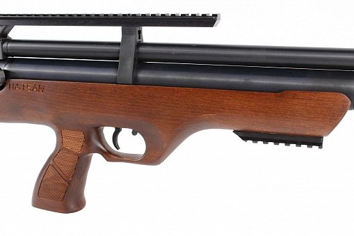 Пневматическая винтовка Hatsan Flashpup-W QE (дерево, PCP, модератор, 3 Дж) 6,35 мм, изображение 10