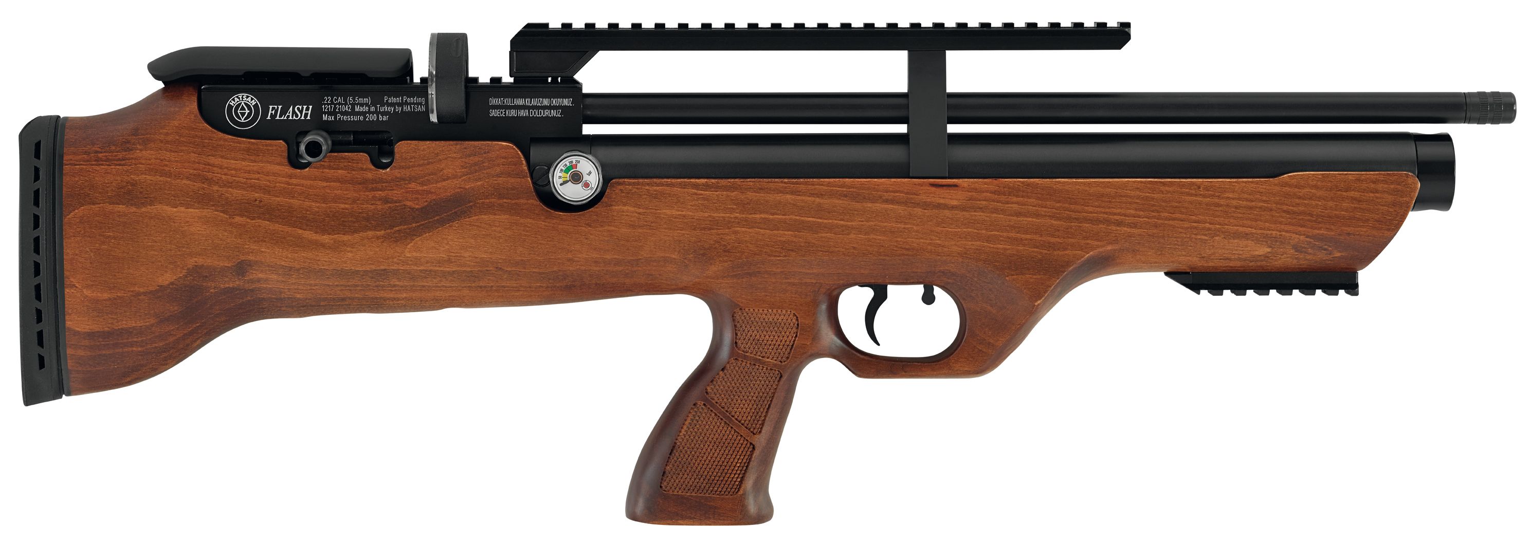 Пневматическая винтовка Hatsan Flashpup-W (дерево, PCP, 3 Дж) 6,35 мм